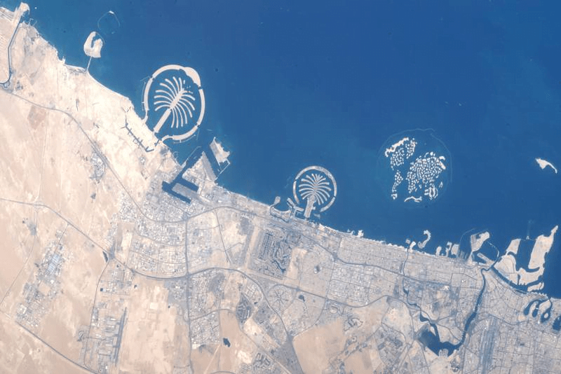 Images of the UAE's coastline from space