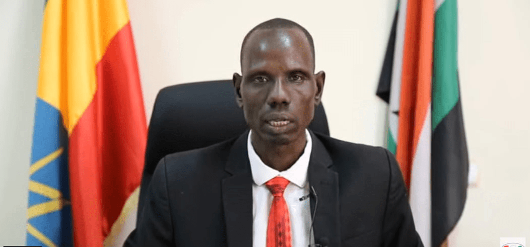 Ugutu Adeng, Gambella Regional state Government Communication Affairs bureau head. Picture: Screenshot