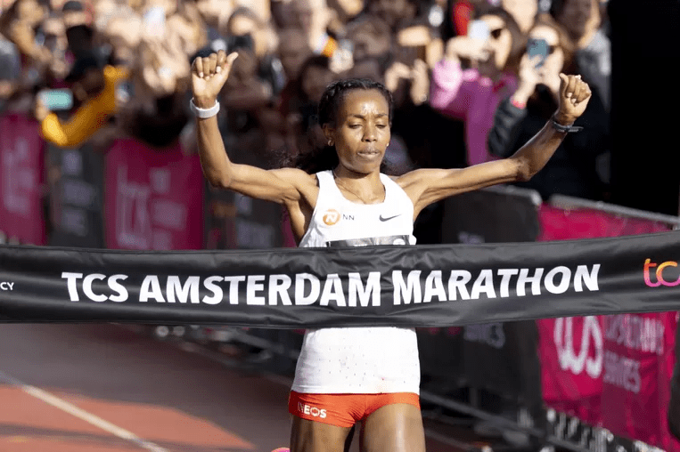 Almaz Ayana wins in Amsterdam for her first marathon