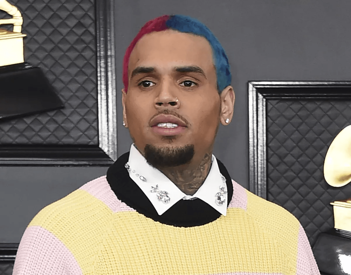 Chris Brown at the 2020 Grammy Awards in Los Angeles.(Jordan Strauss / Invision / Associated Press)