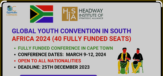 Global Youth Convention in South Africa 2024 (40 Fully Funded Seats)