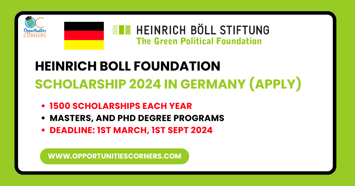 Heinrich Boll Foundation Scholarship 2024 in Germany (Apply)